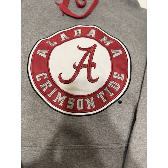 University of Alabama Crimson Tide Sweatshirt Pullover Gray, W/ Red & White Logo - Picture 3 of 6